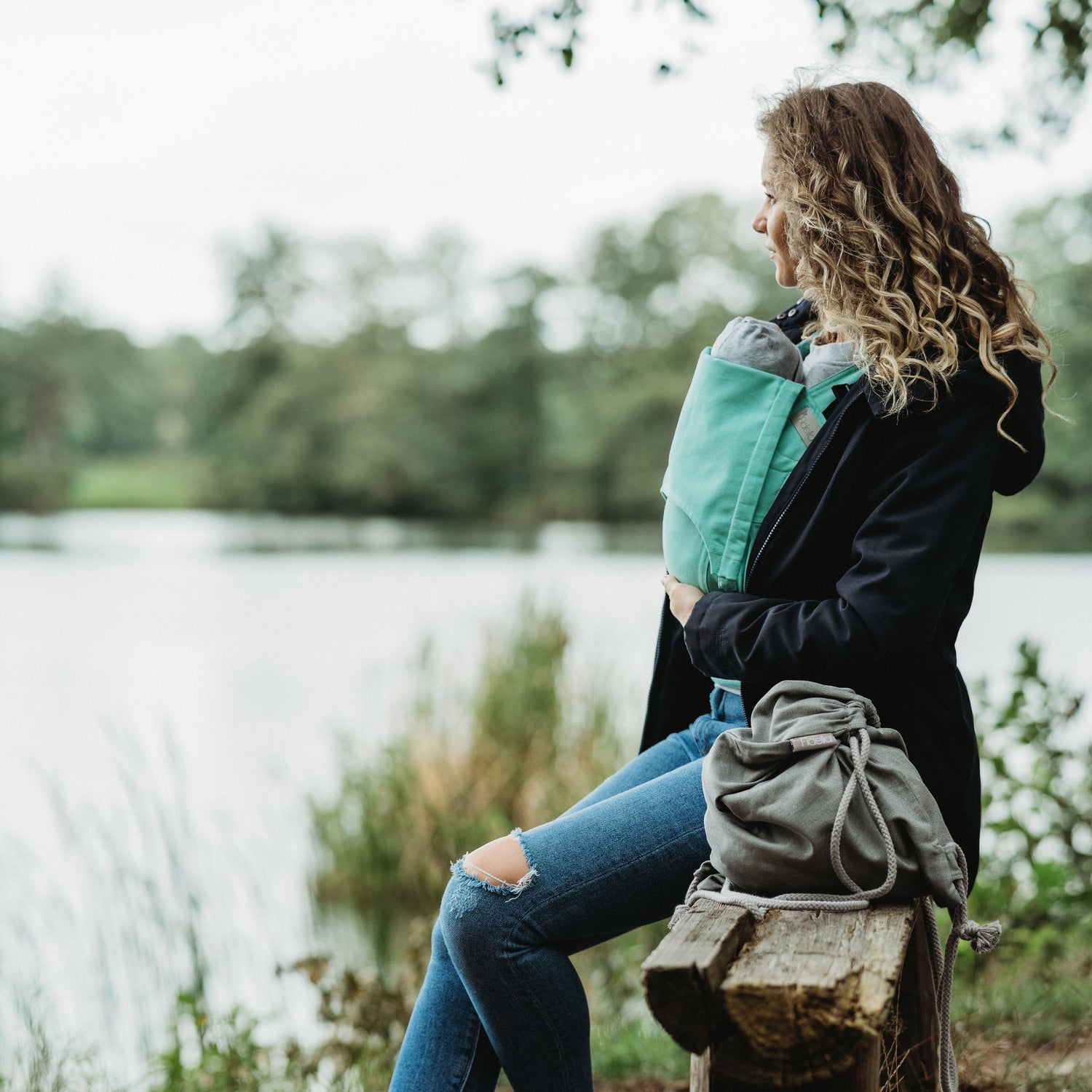 Wombat & Co. WALLABY 4-i-1 vinterjakke til gravide/bærejakke - Navy - Bærejakke - MamaMilla