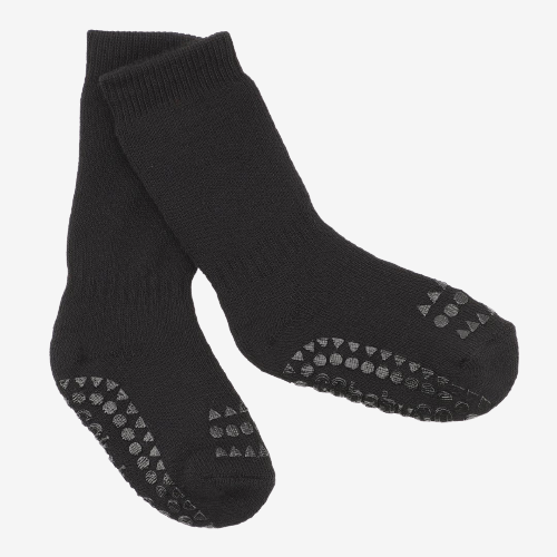 GoBabyGo sokker med skridsikkert - Black - MamaMilla