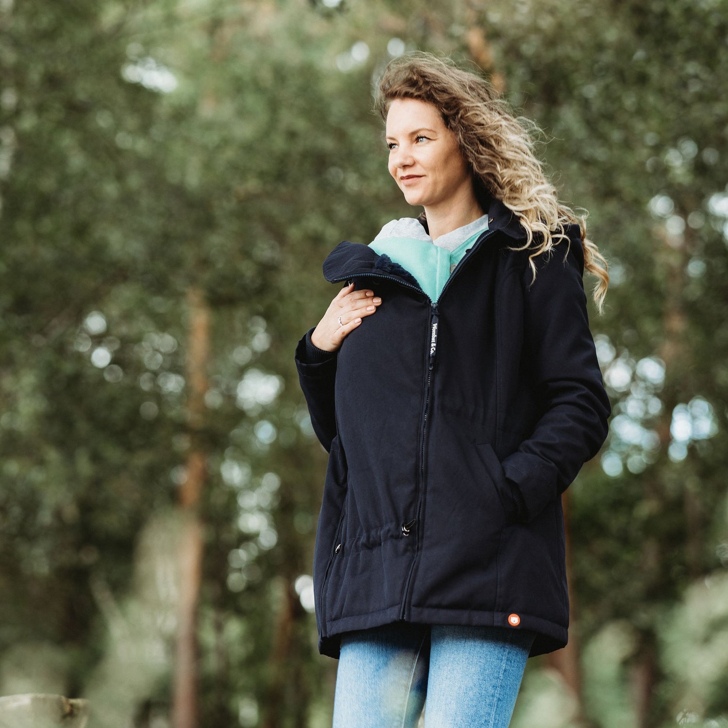 Wombat & Co. WALLABY 4-i-1 vinterjakke til gravide/bærejakke - Navy - Bærejakke - MamaMilla