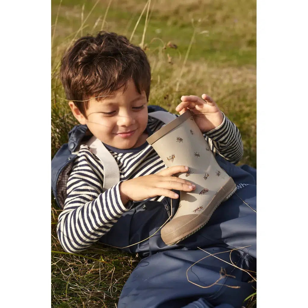 Wheat printet Muddy gummistøvler - Gravel bumblebee - gummistøvler - MamaMilla