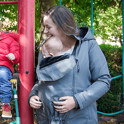 Wombat & Co. WALLABY 4-i-1 vinterjakke til gravide/bærejakke - Grå - Bærejakke - MamaMilla