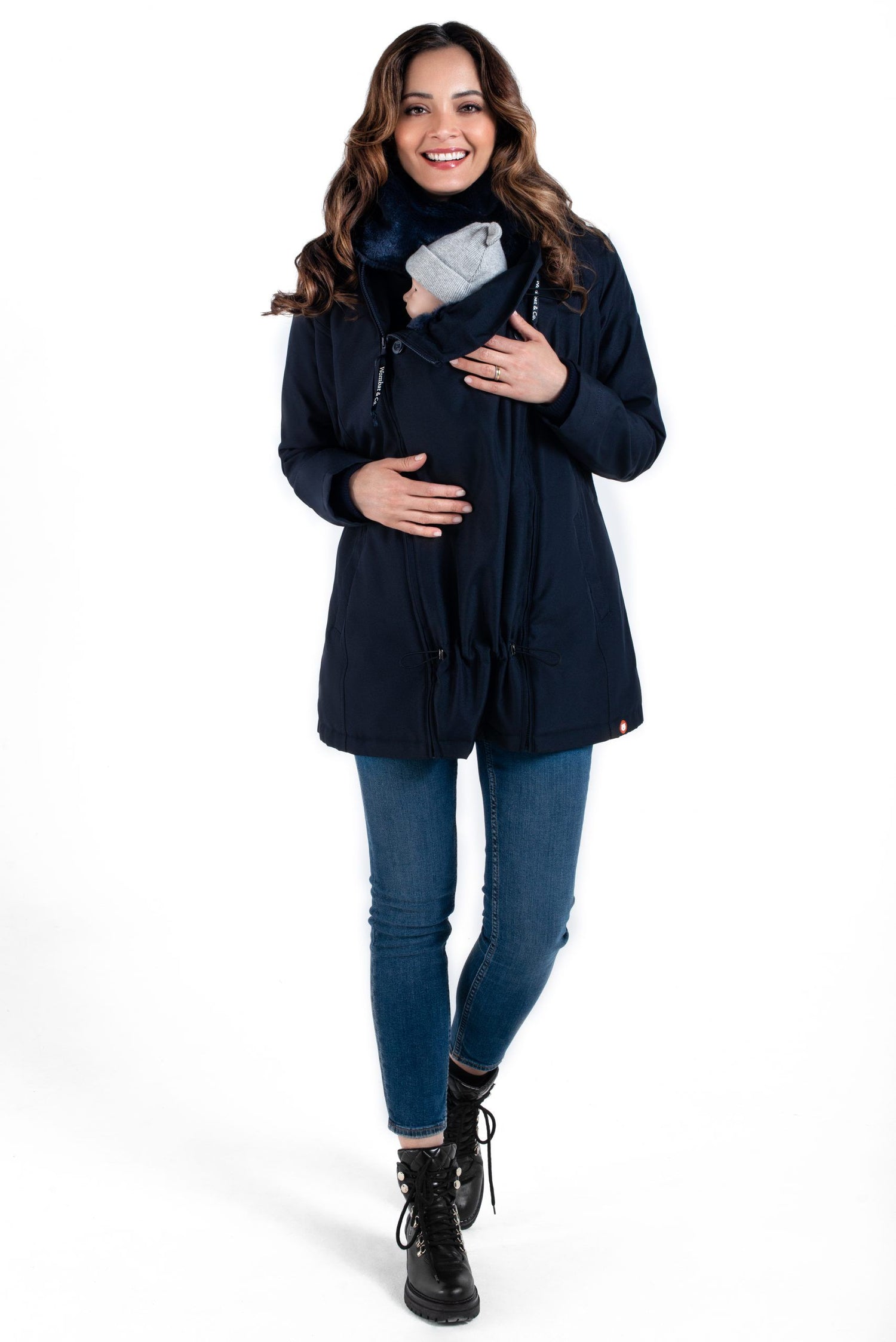 Wombat & Co. WALLABY 4-i-1 vinterjakke til gravide/bærejakke - Navy - Bærejakke - MamaMilla