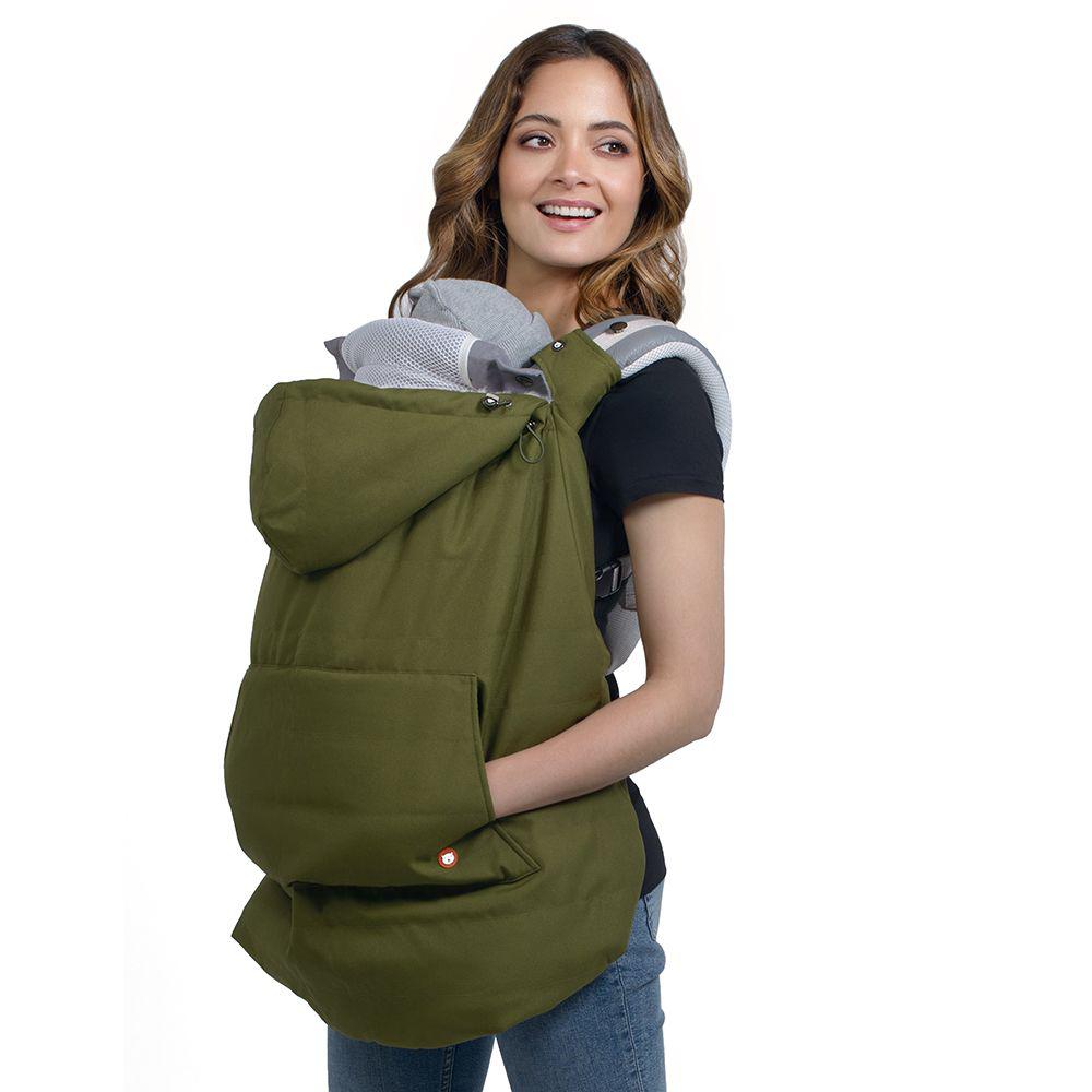 Wombat & Co. vinterbærecover til bæresele og vikle - Forest Green/Beige - Bærcover - MamaMilla
