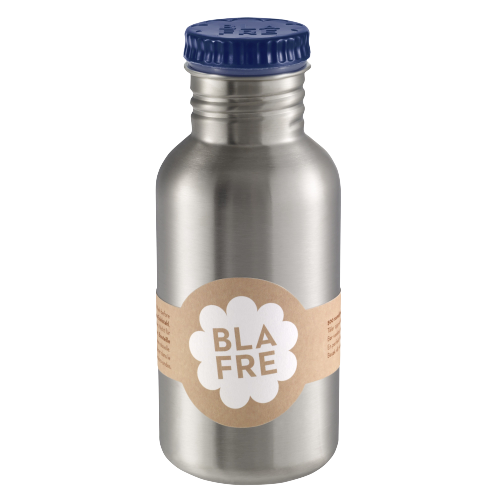 BLAFRE drikkedunk i rustfrit stål - 500 ml - Marineblå - Drikkedunk i stål - MamaMilla