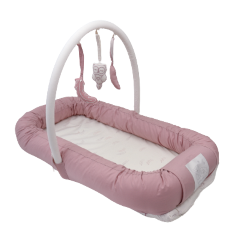 MamaMilla babynest med Fossflakes fyld - Dusty dark rose - Babynest - MamaMilla