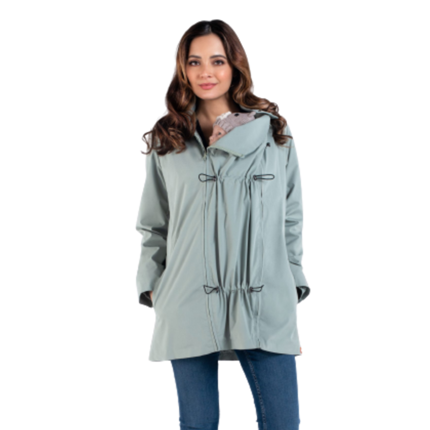 Wombat & Co. NUMBAT 4-i-1 overgangsjakke til gravide/bærejakke - Mintgrøn - Bærejakke - MamaMilla