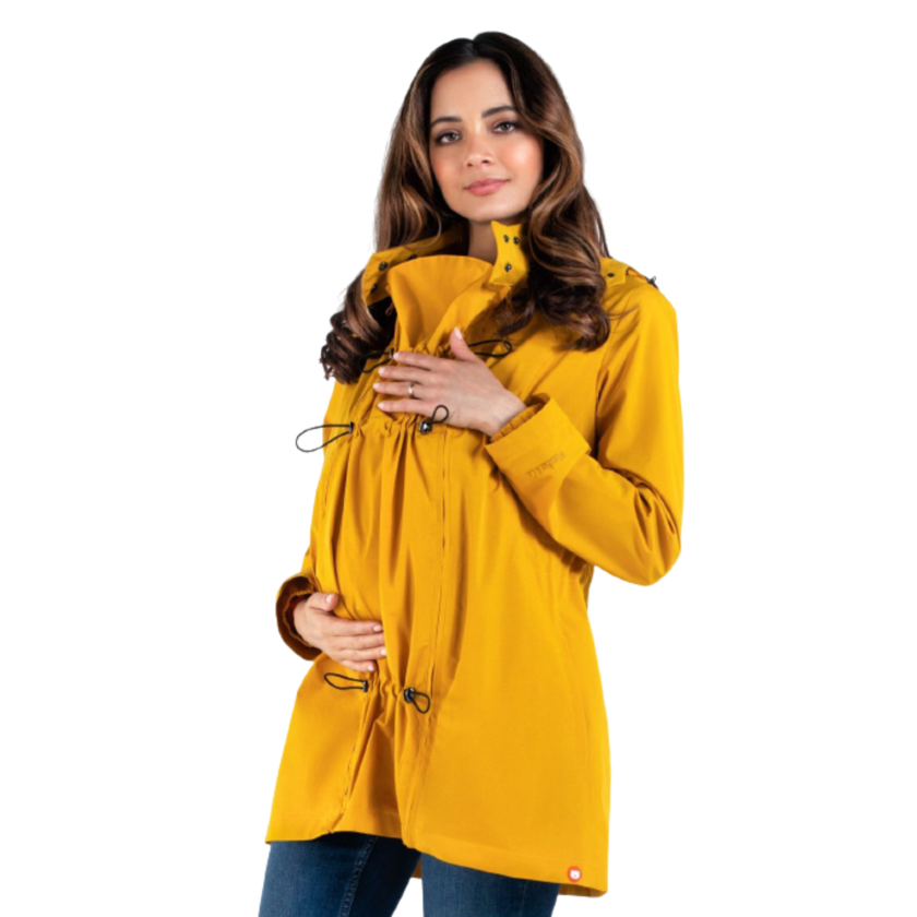 Wombat & Co. overgangsjakke til gravide/bærejakke - Mustard - bærejakke - MamaMilla