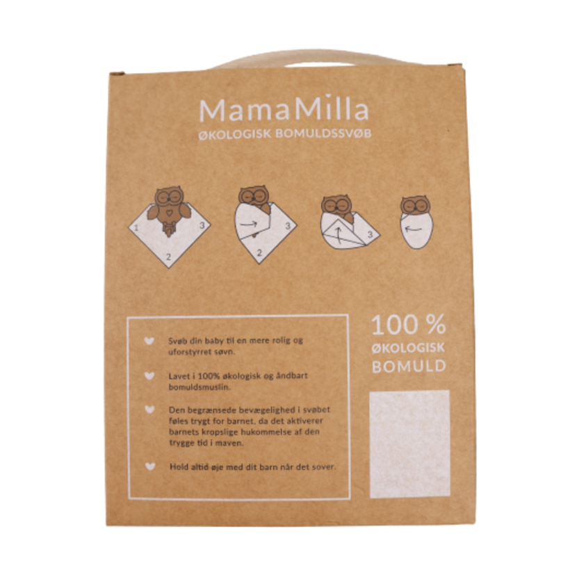 MamaMilla økologiske bomuldssvøb - Rose feathers - Stofbleer - MamaMilla