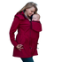 Wombat & Co. 4-i-1 softshell overgangsjakke til gravide/bærejakke - Cherry Red - Bærejakke - MamaMilla