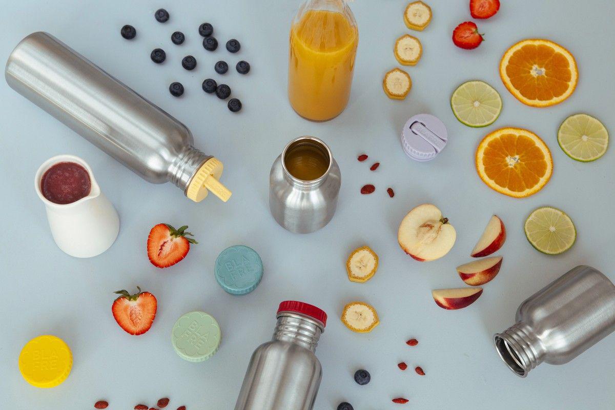 BLAFRE drikkedunk i rustfrit stål - 500 ml - Marineblå - Drikkedunk i stål - MamaMilla