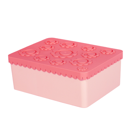 BLAFRE Madkasse Med 3 Rum - Blomster Rosa - Madkasse - MamaMilla