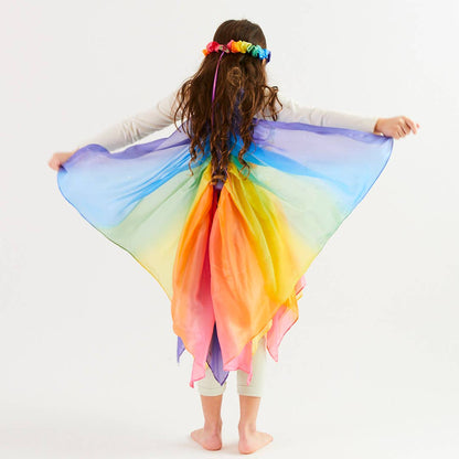 Sarahs Silk Silk Rainbow Wings - for Fairy Dress-Up Play - - MamaMilla