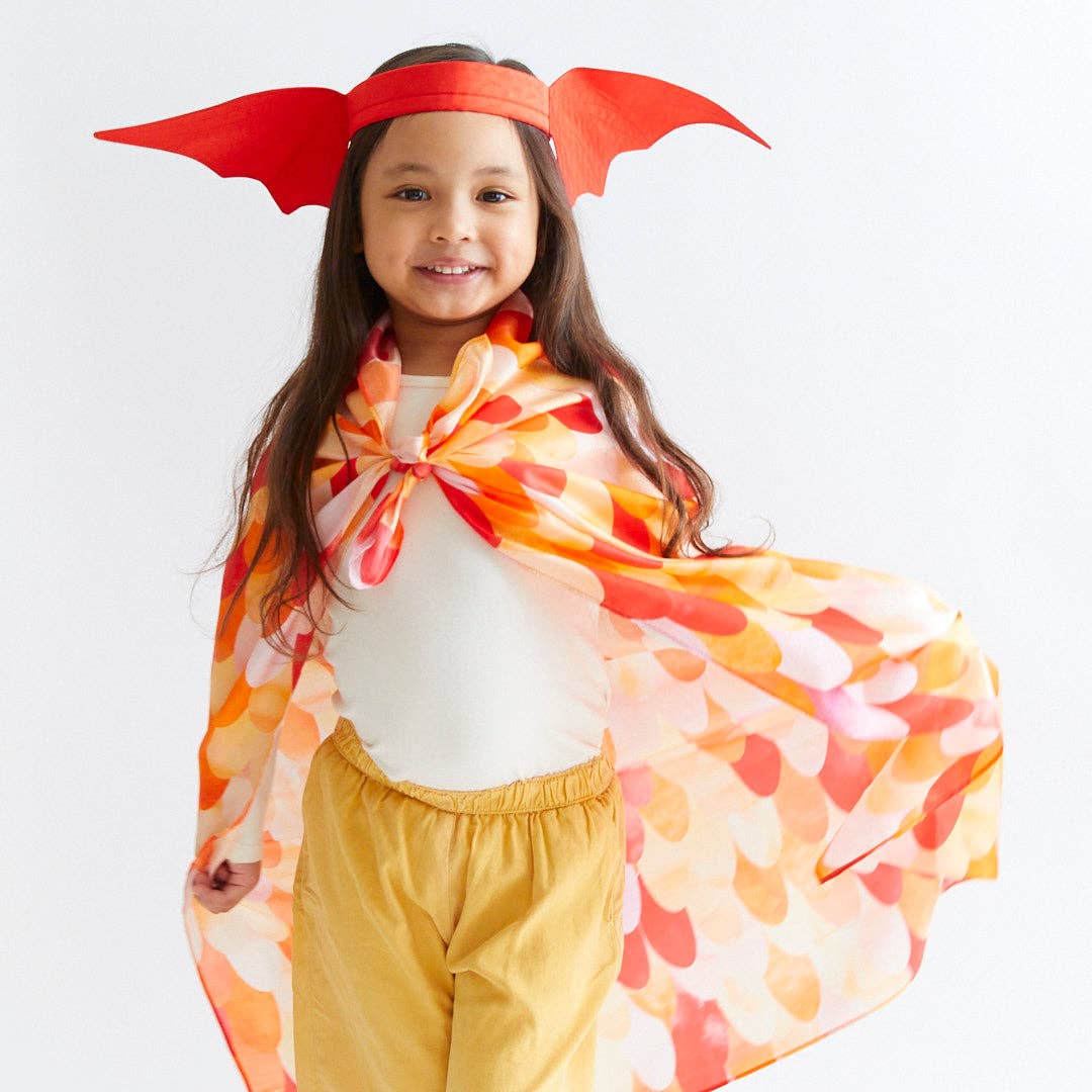 Sarahs Silk Red Dinosaur Ears Headband - - MamaMilla