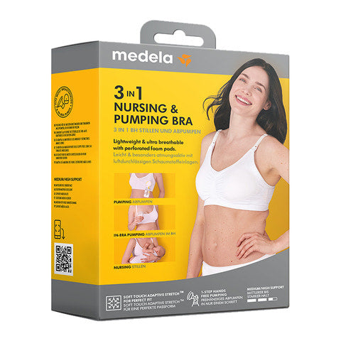 Medela Amme Og Pumpe BH 3-i-1 Str. M Hvid