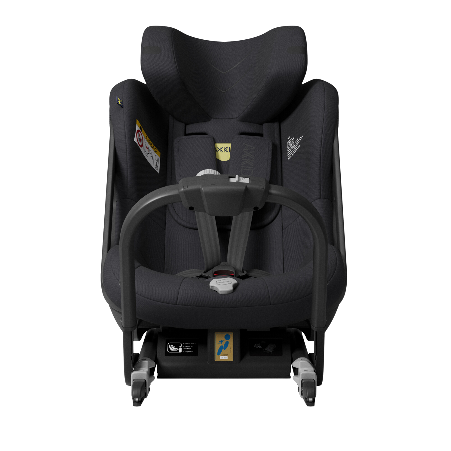 Axkid ONE+ 3 - Coastal Storm Black - iSize 40-125 cm - 40-125 cm (Nyfødt til 7 år) - MamaMilla