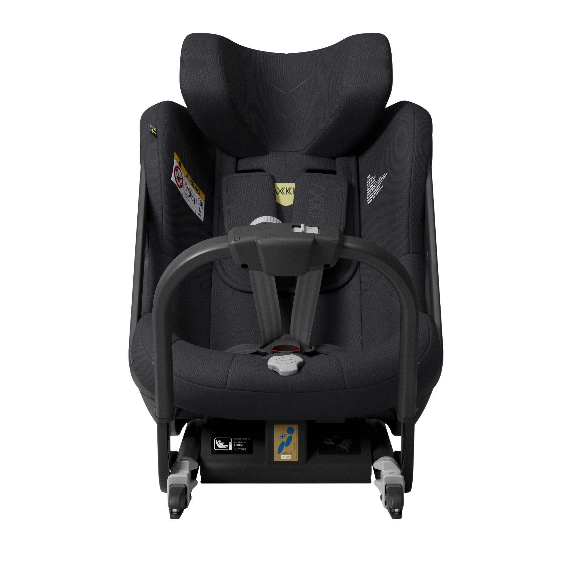 Axkid ONE+ 3 - Coastal Storm Black - iSize 40-125 cm - 40-125 cm (Nyfødt til 7 år) - MamaMilla