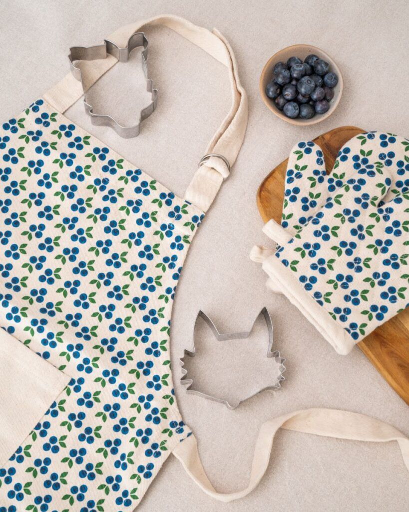 Forklæde, Voksen - Blåbær - - MamaMilla