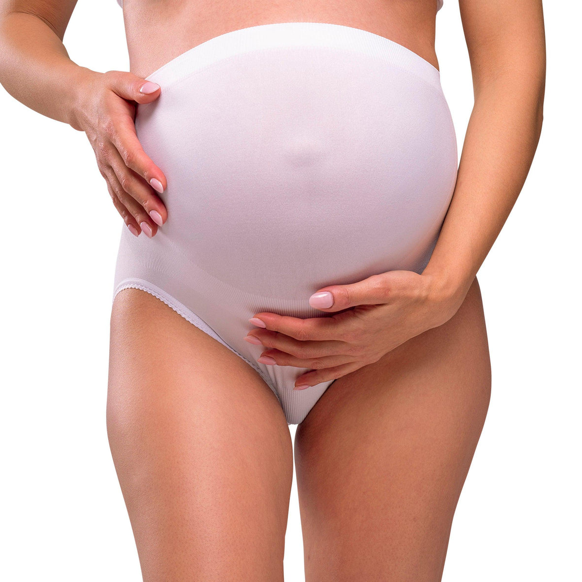 Carriwell trusser med støtte til gravide - Hvid - Graviditetstøj - MamaMilla