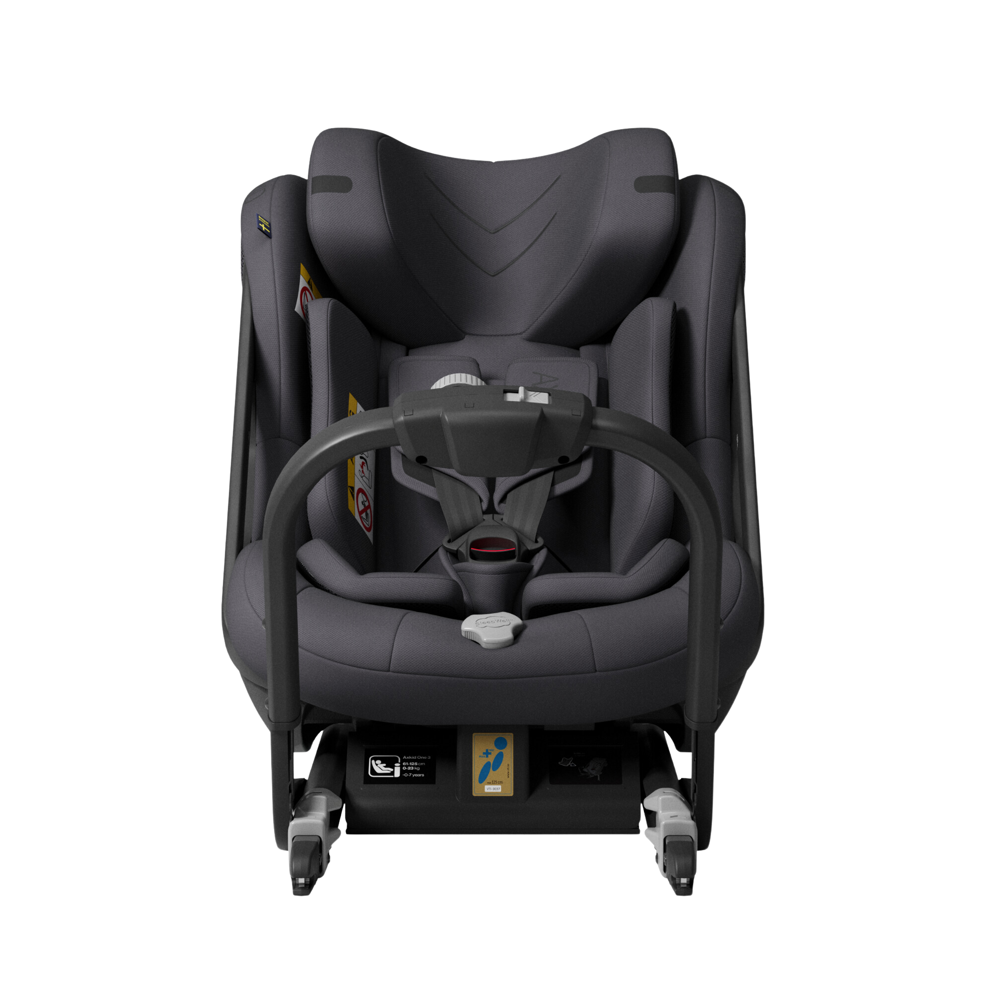 Axkid ONE+ 3 - Arctic Mist Grey - iSize 40-125 cm - 40-125 cm (Nyfødt til 7 år) - MamaMilla