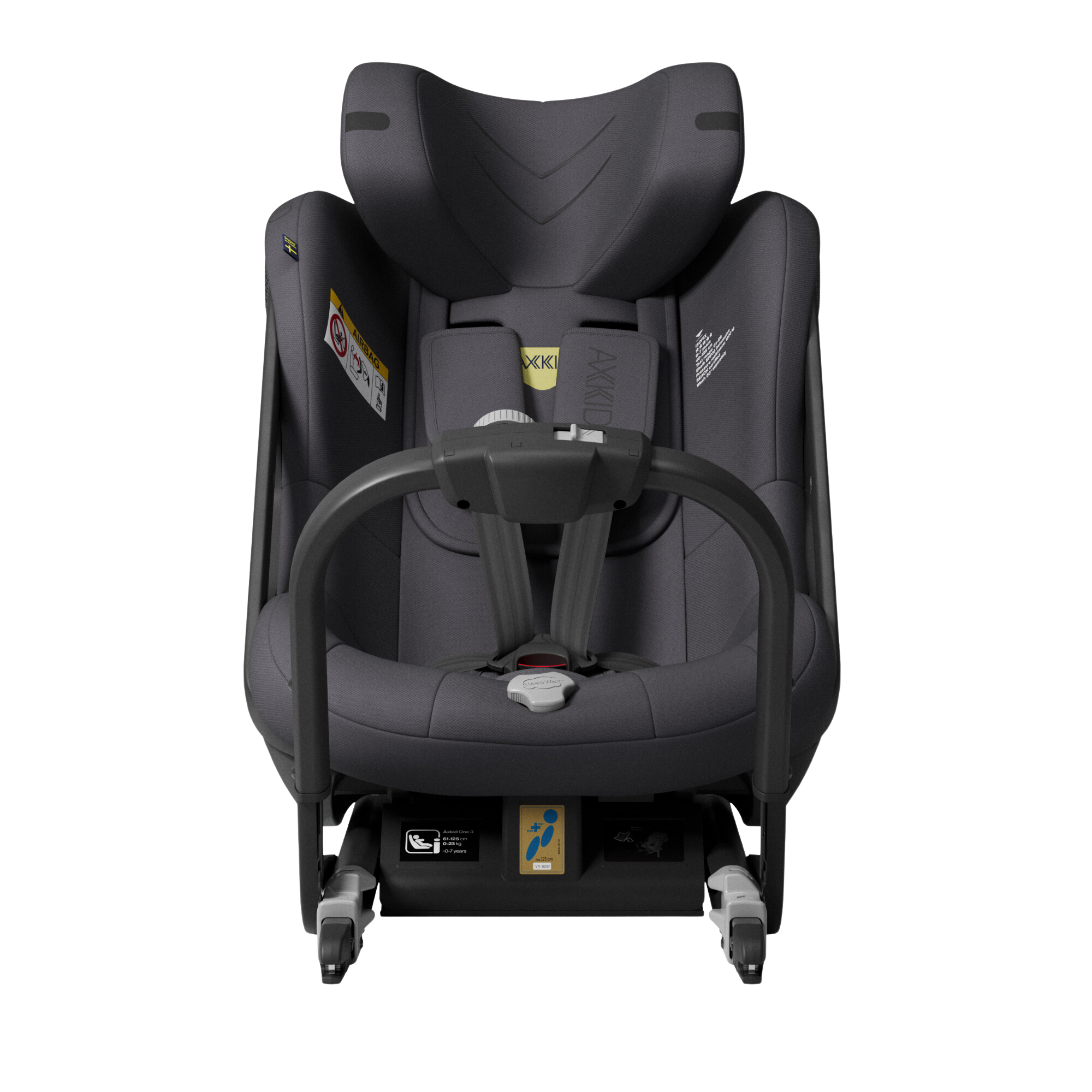 Axkid ONE+ 3 - Arctic Mist Grey - iSize 40-125 cm - 40-125 cm (Nyfødt til 7 år) - MamaMilla