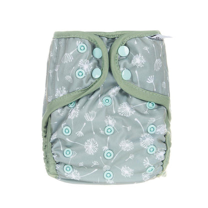 avo+cado One Size Explorer Nappy Cover - Wildpflanzen, Naturküche, Knospen, Giersch, Sand, Pampasgras, Moss, Mauve, Blätter, Kräuter, Grey, Pusteblume - - MamaMilla