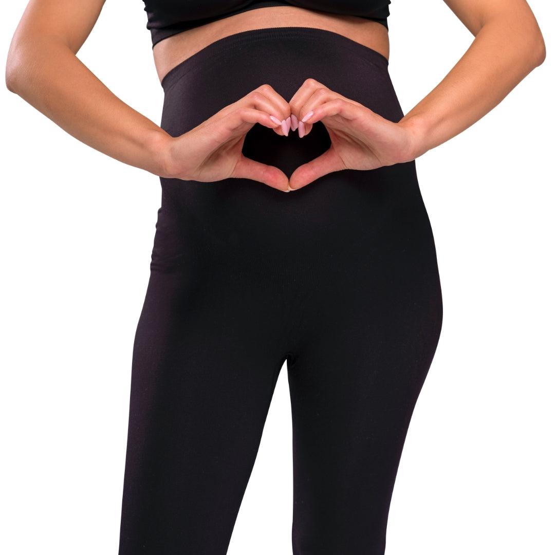 Carriwell leggings til gravide med support - Sort - Graviditetstøj - MamaMilla