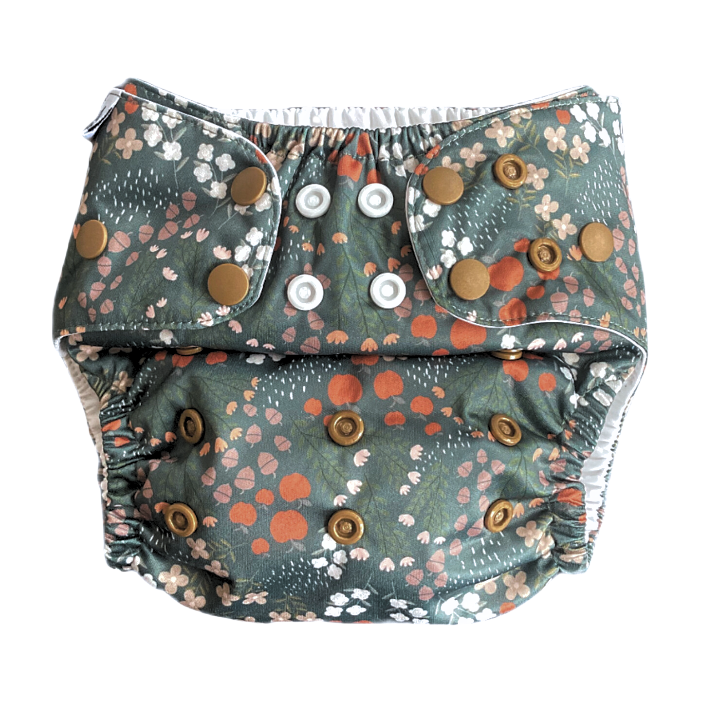 The Swedish Forest | Pocket Diaper | Slim 3-15kg: Humleblomster beige / No inserts - - MamaMilla