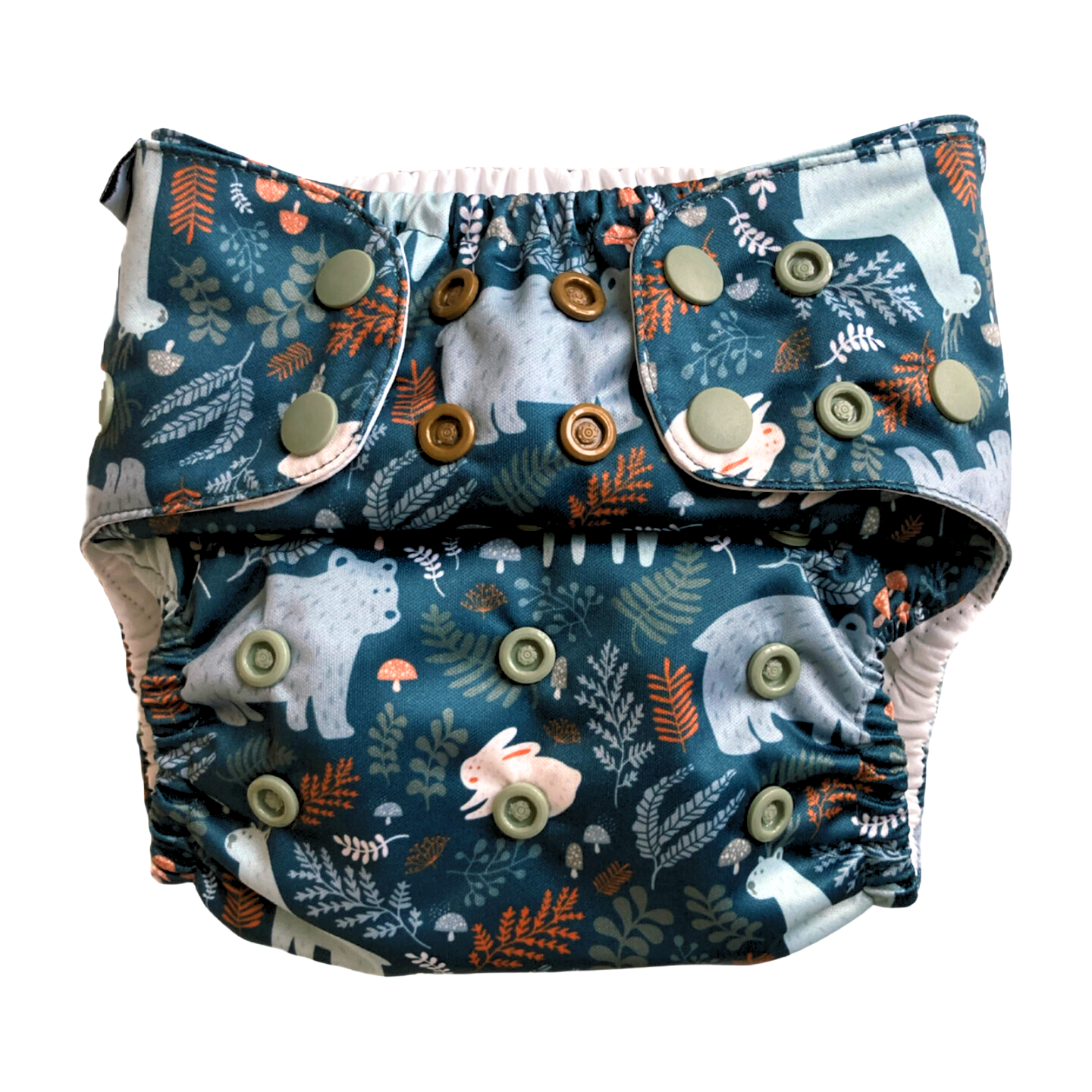The Swedish Forest | Pocket Diaper | Slim 3-15kg: Humleblomster vit / No inserts - - MamaMilla