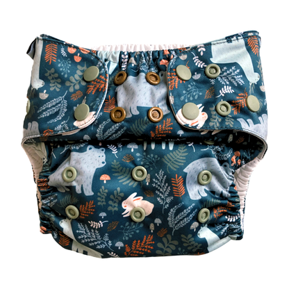 The Swedish Forest | Pocket Diaper | Slim 3-15kg: Dalablomster / No inserts - - MamaMilla