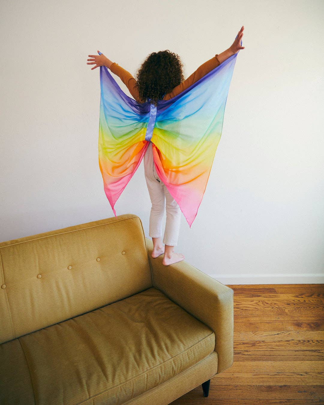 Sarahs Silk Silk Rainbow Wings - for Fairy Dress-Up Play - - MamaMilla