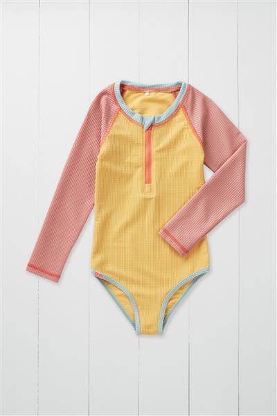Grass &amp; Air ochre langærmet badedragt