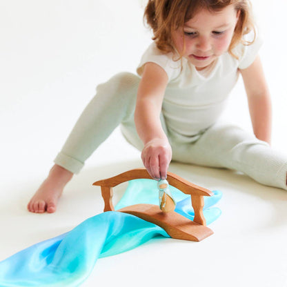 Sarahs Silk Mini Enchanted Playsilks - 100% Silk Natural, Waldorf Toys: Starry Night - - MamaMilla
