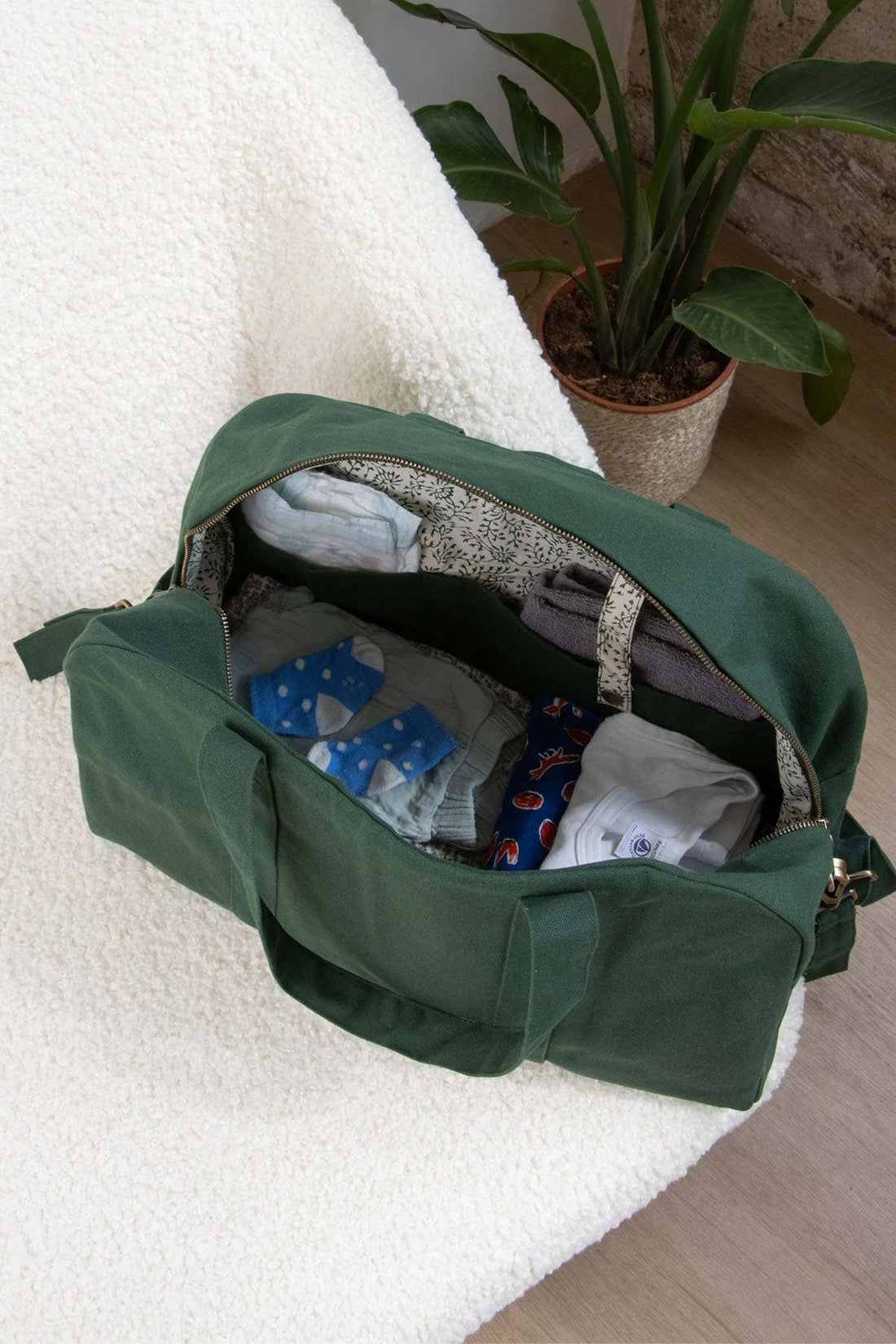 Hindbag Pusletaske Økologisk Bomuld Grøn
