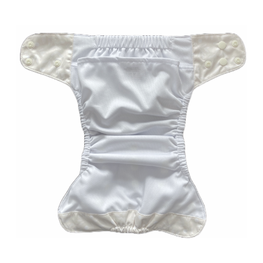 The Swedish Forest | Pocket Diaper | Slim 3-15kg: Humleblomster blå / No inserts - - MamaMilla