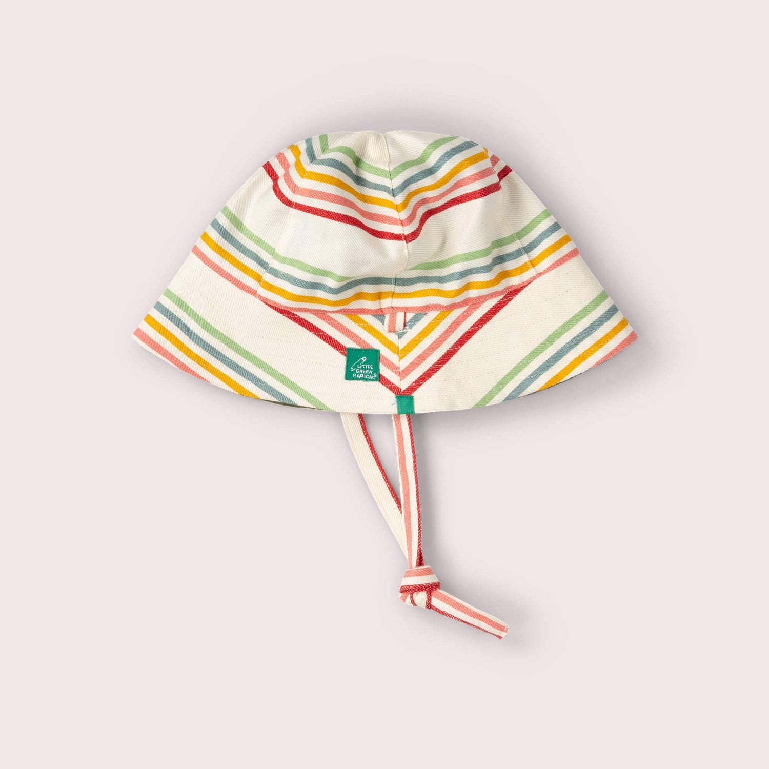 Little Green Radicals Vendbar Solhat Med Regnbueprint – Flødefarvet