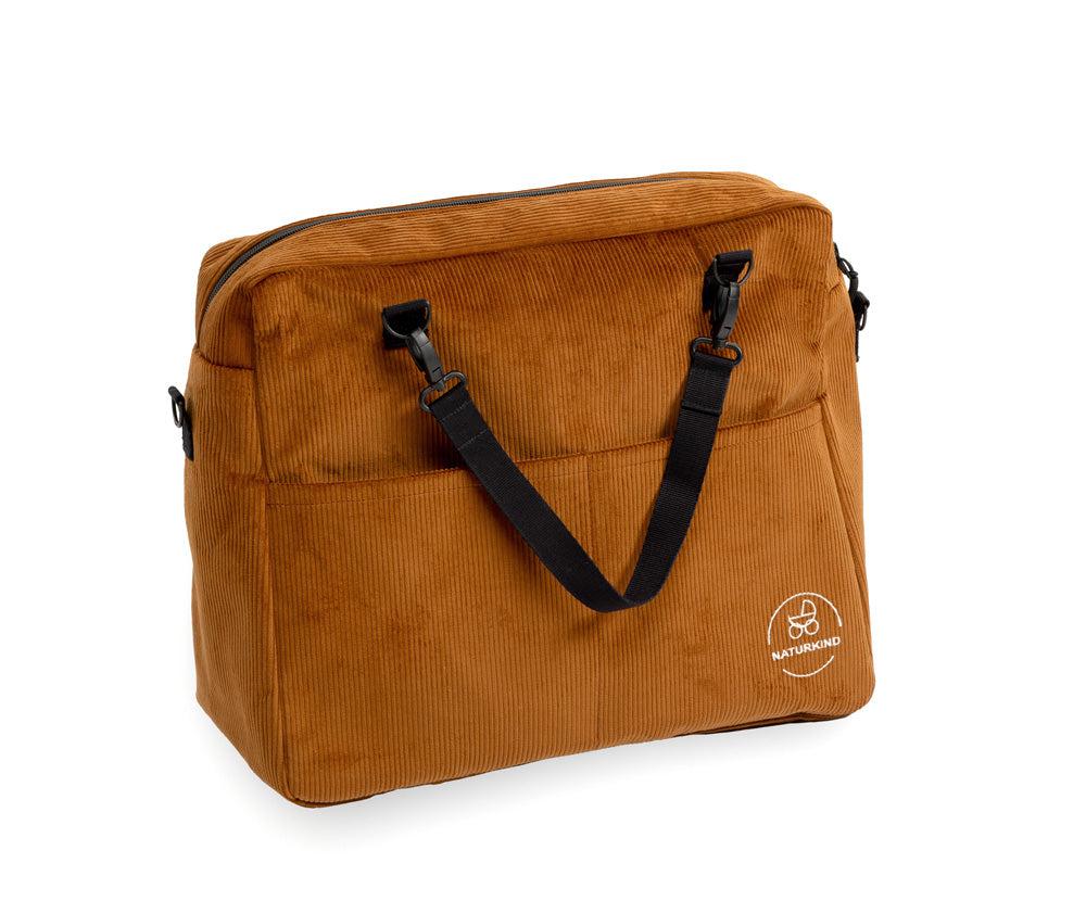 Naturkind pusletaske / organizer - Cognac (fløjl) - Pusletaske - MamaMilla