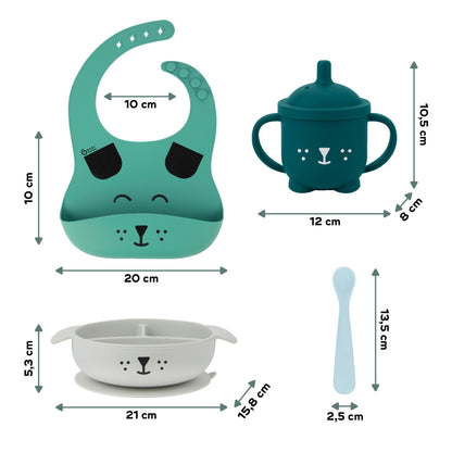 Babymoov Spisesæt 12-24 mdr - Blå Hund - Spisesæt - MamaMilla