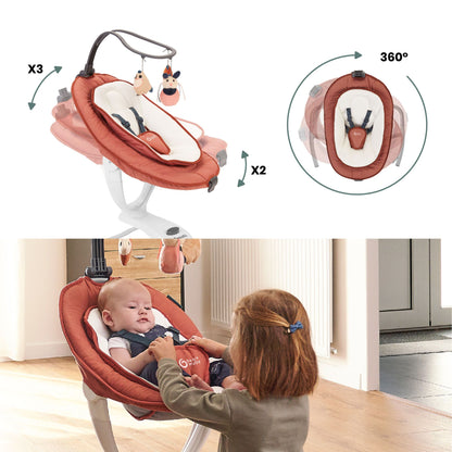 Babymoov Swoon Motion Skråstol – Terracotta - Skråstol - MamaMilla