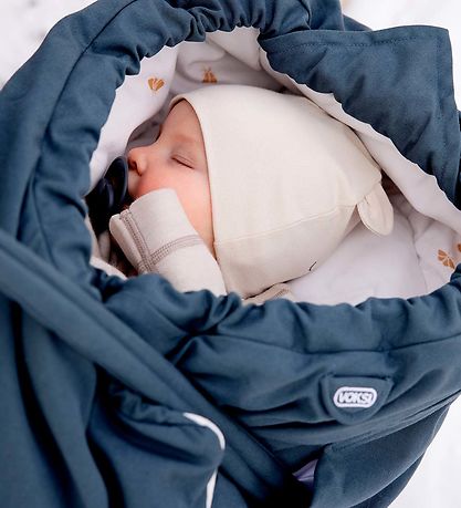 Voksi Carry kørepose med bæreplade - Poppy Blue Wings