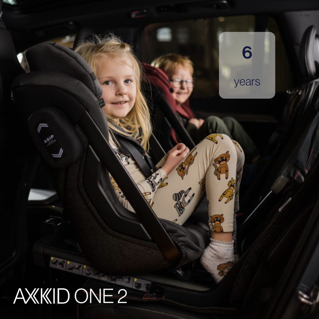 Axkid ONE 2 - Granite Melange - iSize 61-125 cm- TILBUD - 61-125 cm (3 mdr. til 7 år) - MamaMilla