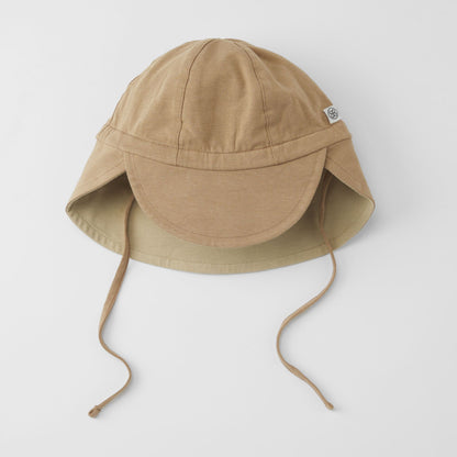 Cloby Solhat UPF 50+ Peanut Brown/Sandy Beach 0-6m - - MamaMilla