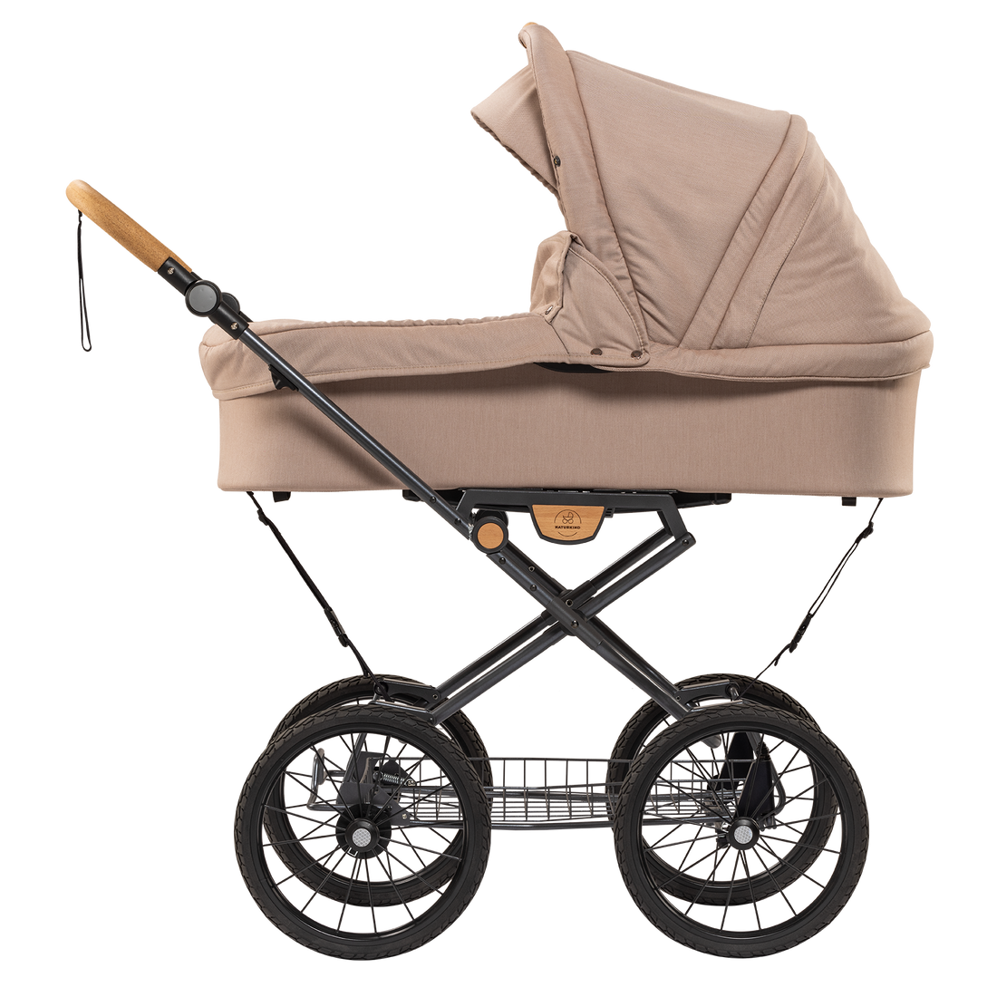 Naturkind IDA MAX - 96 cm - Sand (beige mønster) - Barnevogn med langt liggemål - MamaMilla