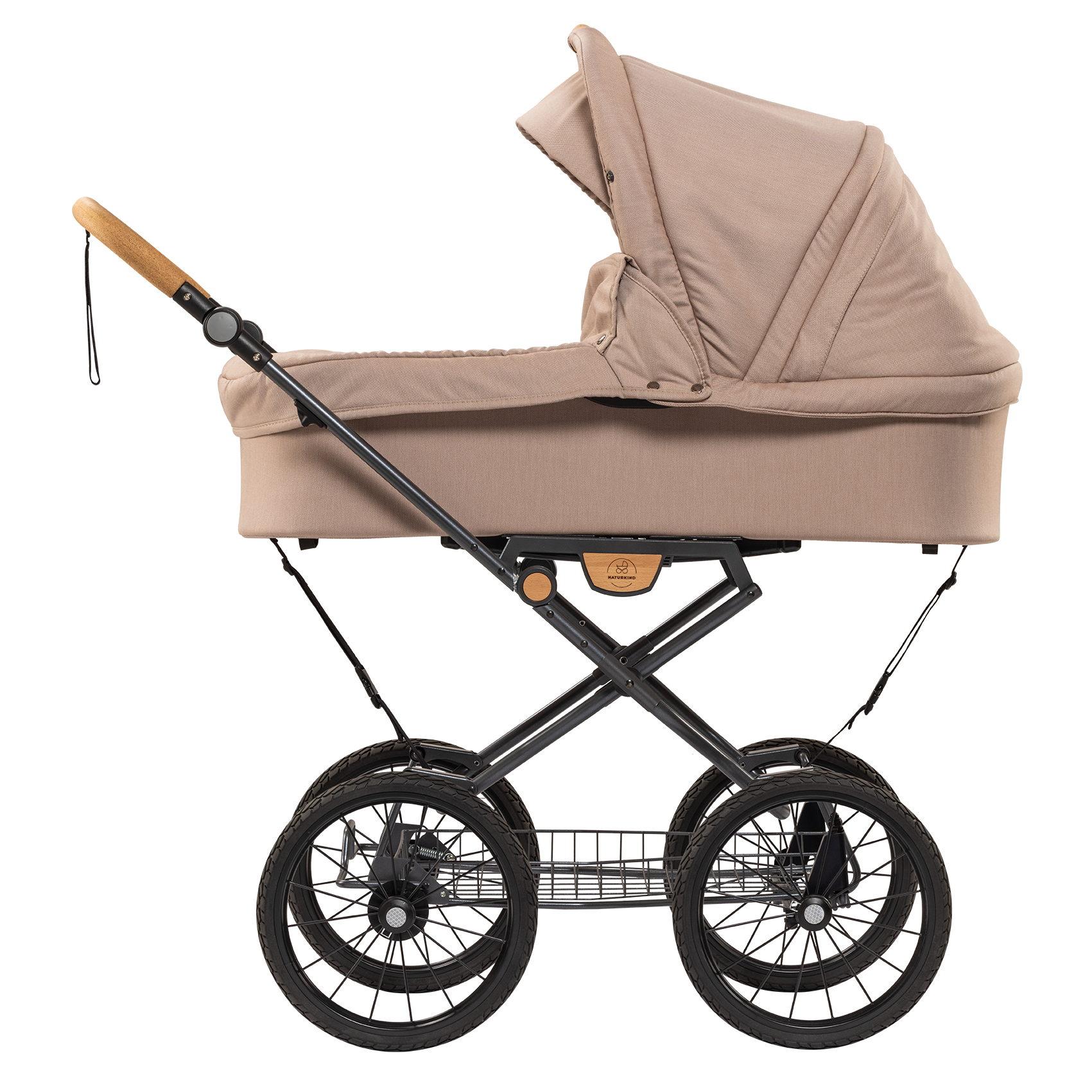 Naturkind IDA MAX - 96 cm - Sand (beige mønster) - Barnevogn med langt liggemål - MamaMilla