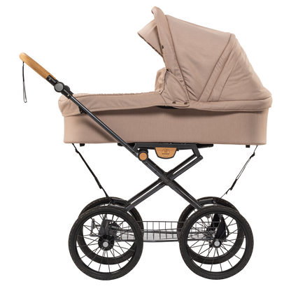 Naturkind IDA MAX - 96 cm - Sand (beige mønster) - Barnevogn med langt liggemål - MamaMilla