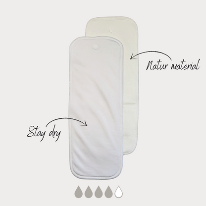 Inlägg knapp 2-knapp (Stay-dry) - Inlägg till tygblöjor - MamaMilla