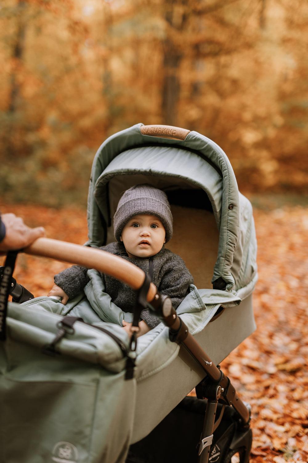 Naturkind Lux Evo Max - 96 cm - Topas (klar blå) - Barnevogn med langt liggemål - MamaMilla