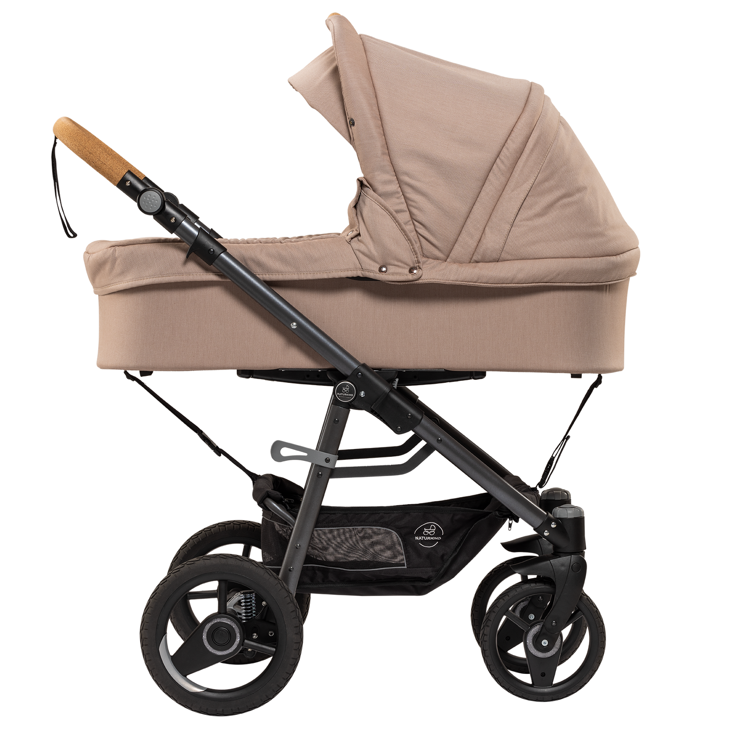 Naturkind Lux Evo Max - 96 cm - Sand (beige mønster) - Barnevogn med langt liggemål - MamaMilla