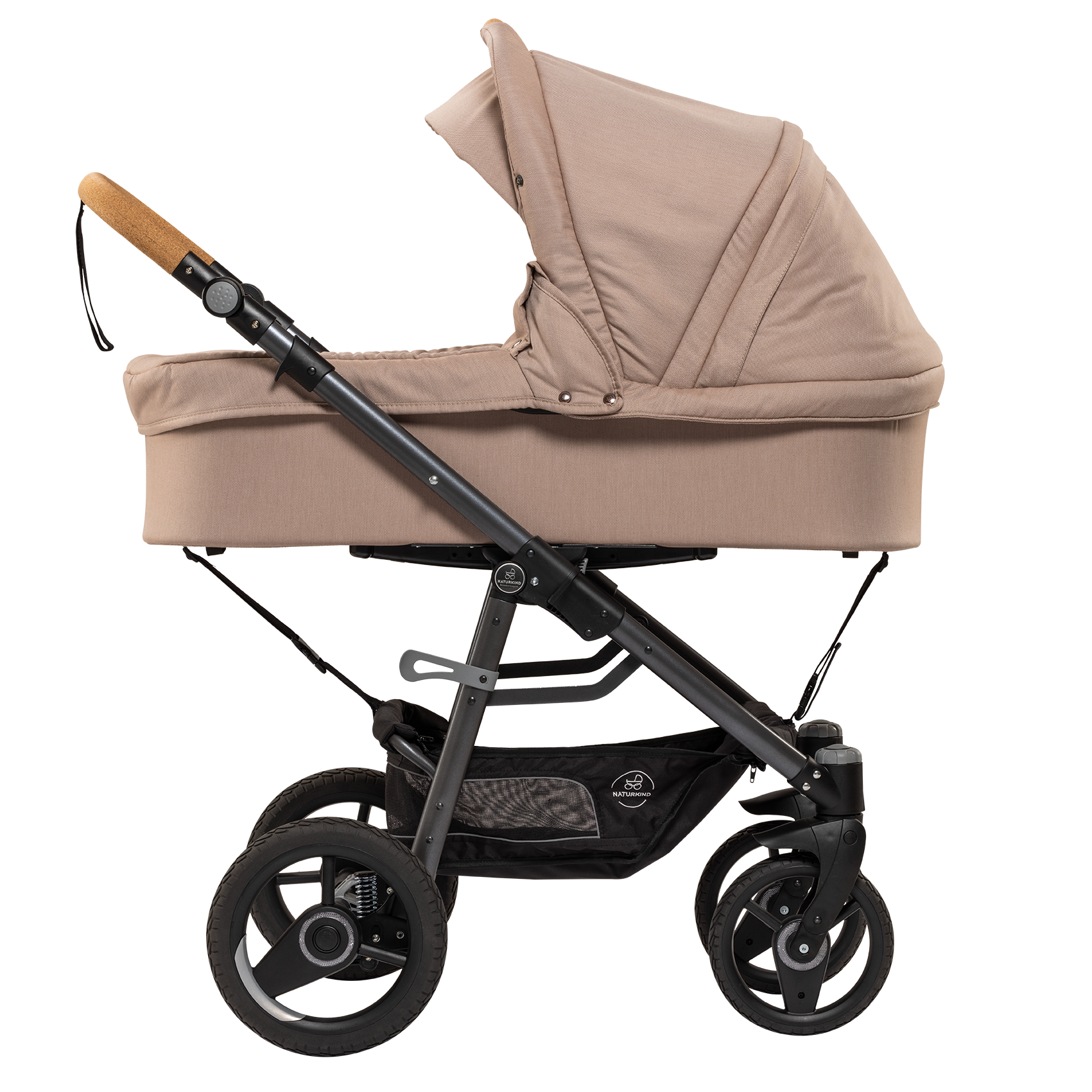 Naturkind Lux Evo Max - 96 cm - Sand (beige mønster) - Barnevogn med langt liggemål - MamaMilla