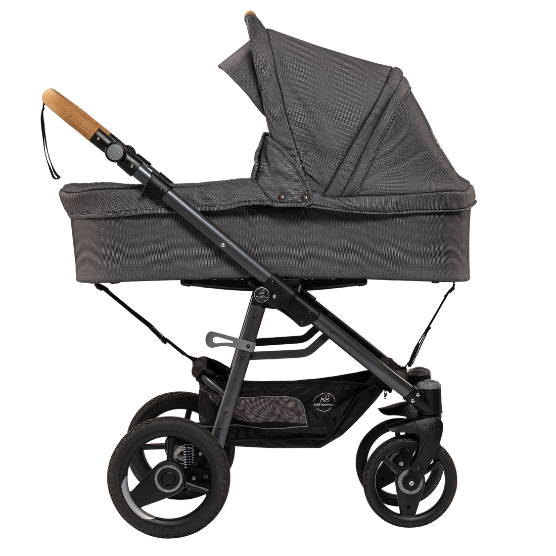 Naturkind Lux Evo Max - 96 cm - Tulum (grå mønster) - Barnevogn med langt liggemål - MamaMilla