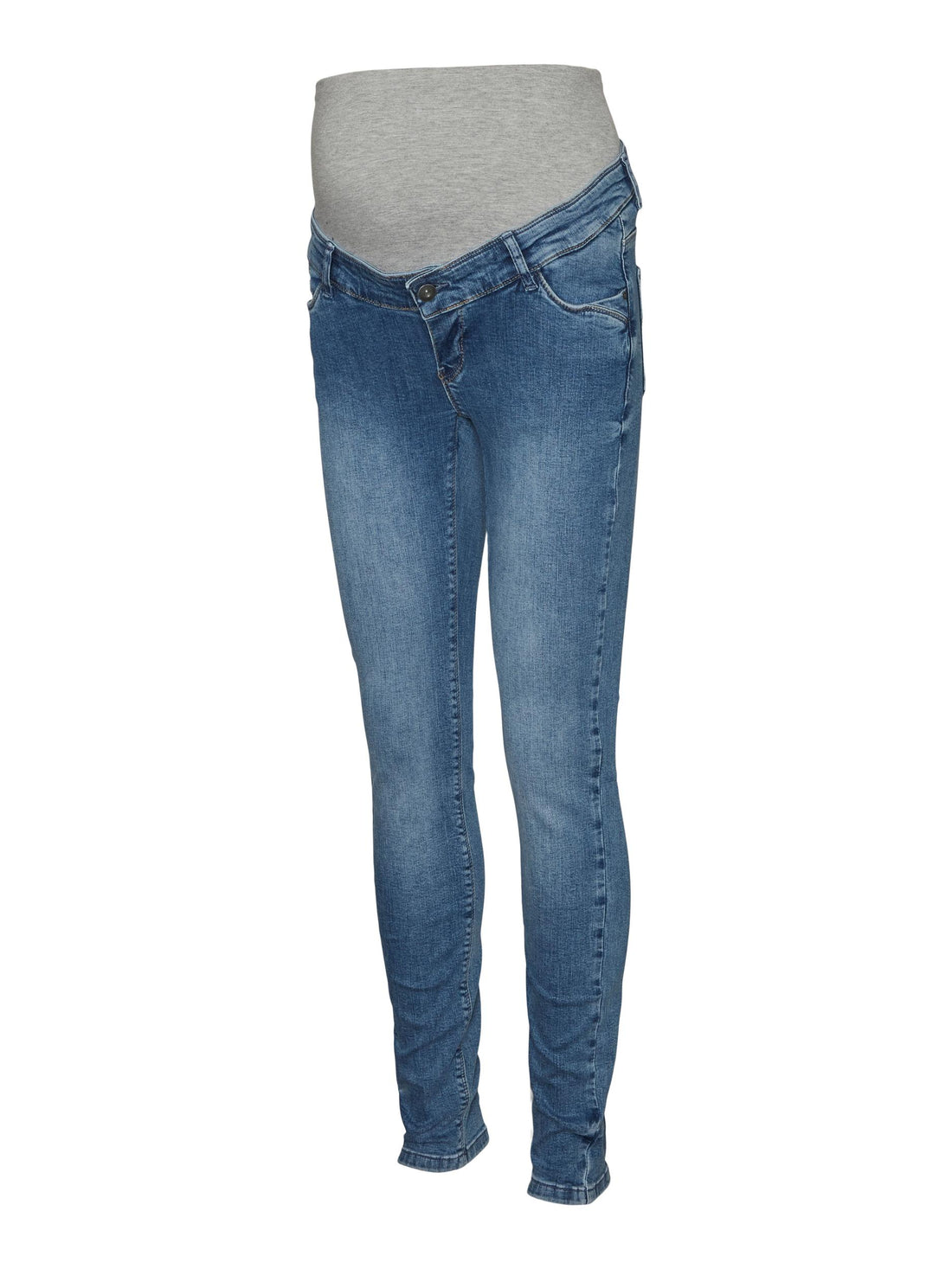 Mamalicious slim fit ventejeans - Desota - Medium Blue Denim - Graviditetstøj - MamaMilla